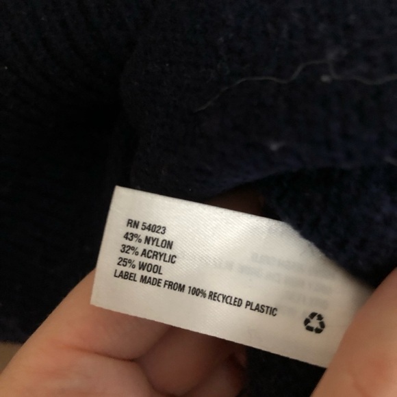 Gap Navy Wool Blend Turtleneck Size M - Picture 3 of 8